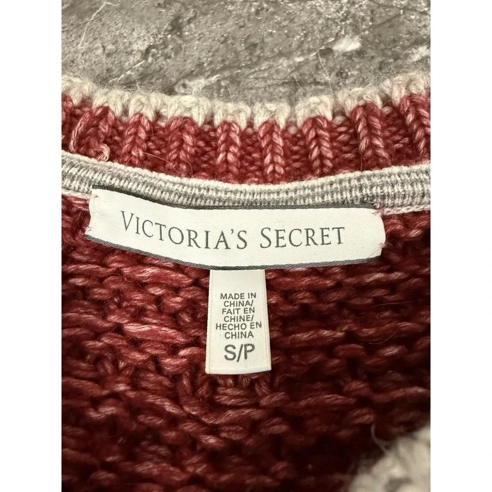 Victorias‎ Secret Womens Wool Alpaca Blend Chunky Knit Oversized Sweater Small - Picture 9 of 10